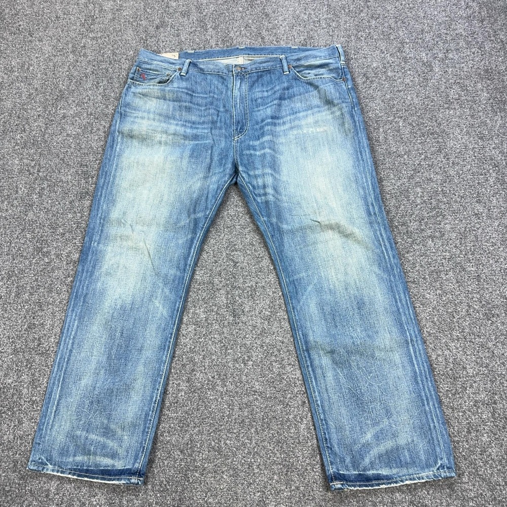 Polo Ralph Lauren Jeans Mens 46x32 Blue Authentic Dungarees Relaxed Straight